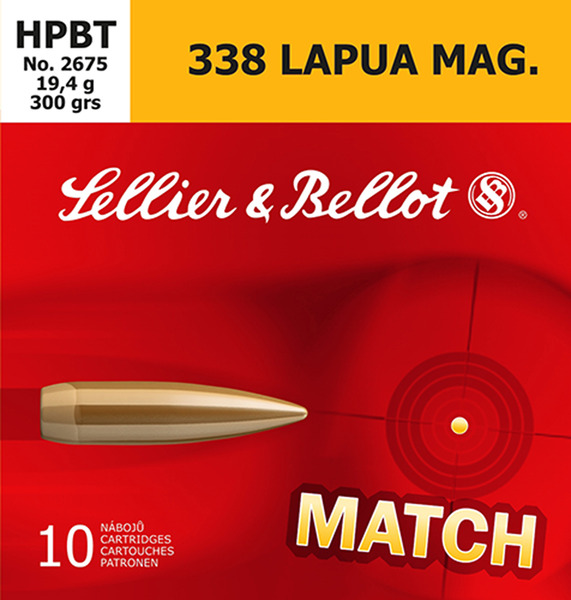 Ammunition Sellier&Bellot Match 338LAPUA S&B 338LAPUA 300GR SIERRA 10/100 • Model: Match